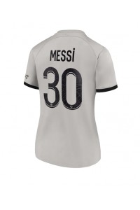 Paris Saint-Germain Lionel Messi #30 Fotballdrakt Borte Klær Dame 2022-23 Korte ermer